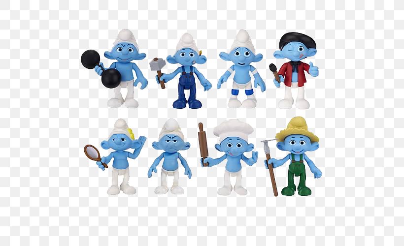 Hefty Smurf Handy Smurf Baby Smurf Smurfette Vanity Smurf, PNG, 500x500px, Hefty Smurf, Action Figure, Animal Figure, Baby Smurf, Fictional Character Download Free