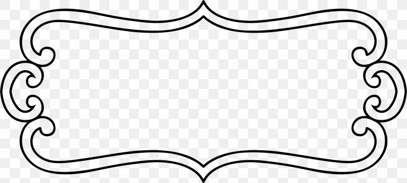 Borders And Frames Picture Frames Ornament Decorative Arts Clip Art, PNG, 2344x1058px, Borders And Frames, Area, Black, Black And White, Decorative Arts Download Free