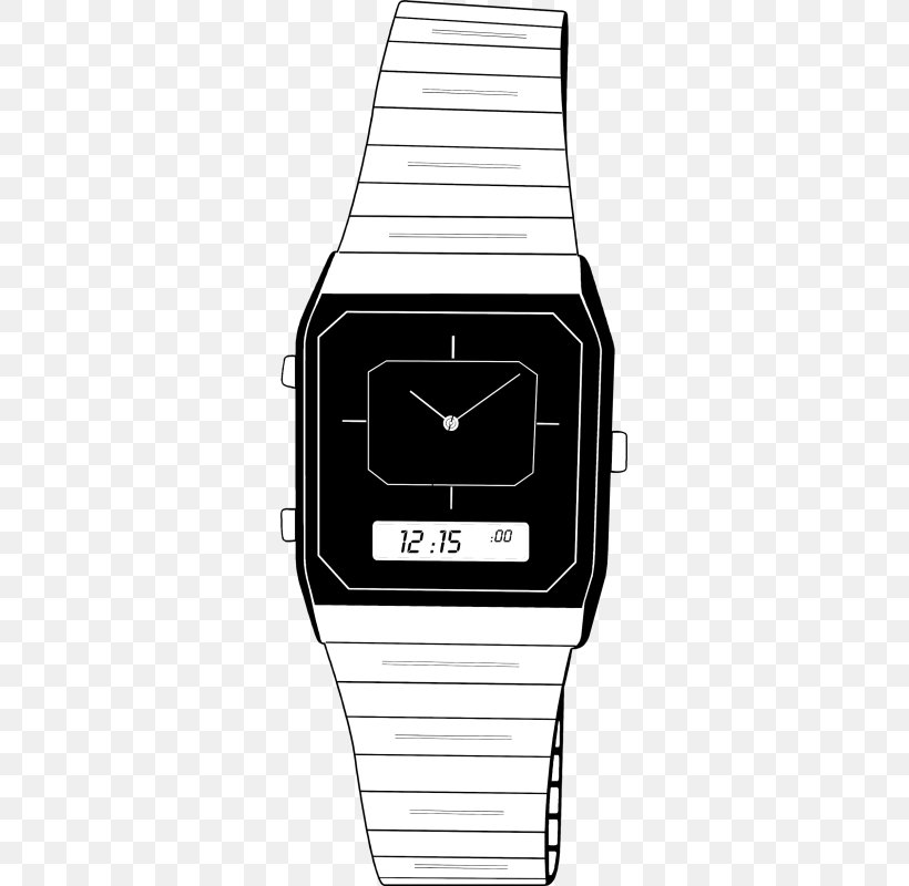 Watch Strap Digital Clock Clothing Accessories, PNG, 313x800px, Watch, Alarm Clocks, Black, Black And White, Brand Download Free