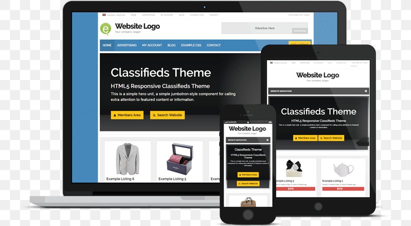 Web Page Responsive Web Design Classified Advertising WordPress, PNG, 750x452px, Web Page, Brand, Business, Classified Advertising, Communication Download Free