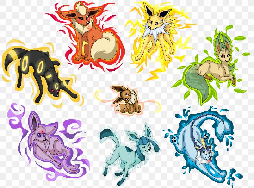 Pokémon Red And Blue Evolutionary Line Of Eevee Jolteon, PNG, 3037x2250px, Eevee, Animal Figure, Art, Artwork, Deviantart Download Free
