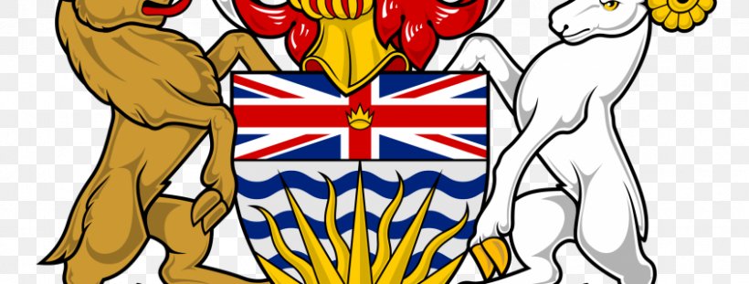 Coat Of Arms Of British Columbia Heraldry Coat Of Arms Of Colombia, PNG, 845x321px, Watercolor, Cartoon, Flower, Frame, Heart Download Free