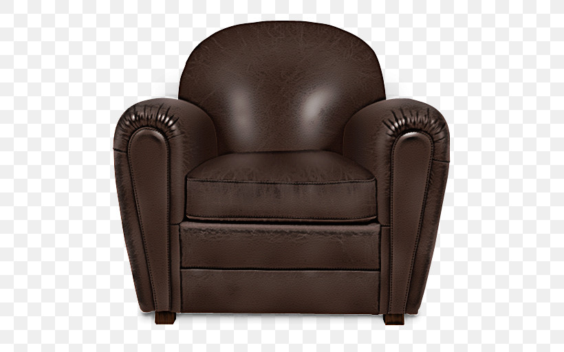 Club Chair Furniture Chair Leather Brown, PNG, 512x512px, Club Chair, Armrest, Brown, Chair, Couch Download Free