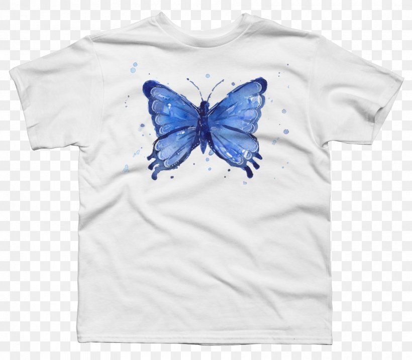Printed T-shirt Hoodie Crew Neck, PNG, 1800x1575px, Tshirt, Blue, Boy, Butterfly, Clothing Download Free