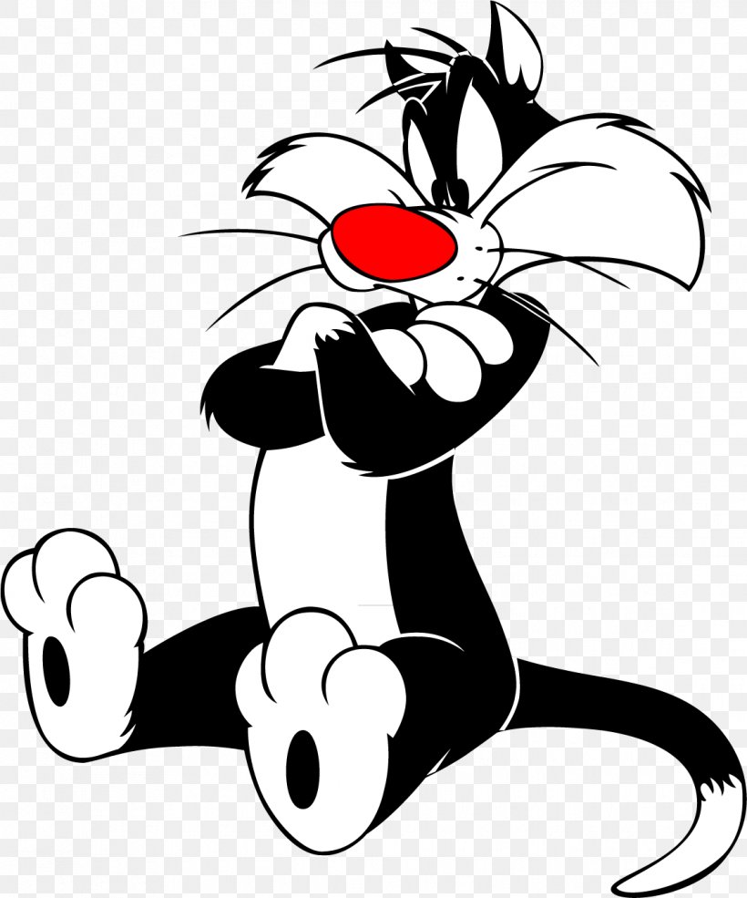 Sylvester Jr. Tweety Hippety Hopper Cat, PNG, 1135x1364px, Sylvester, Animation, Art, Artwork, Black And White Download Free