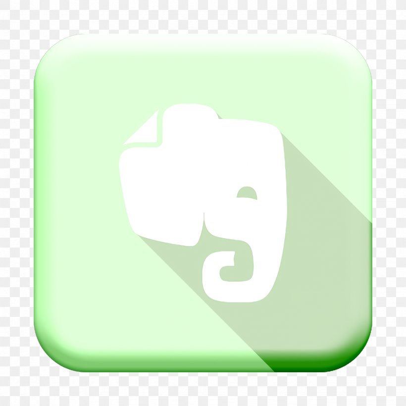 Elephant Icon Evernote Icon Social Media Icon, PNG, 1228x1228px, Elephant Icon, Evernote Icon, Green, Logo, Social Media Icon Download Free