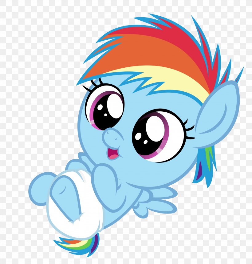 Rainbow Dash Pony Derpy Hooves Infant, PNG, 2864x3000px, Watercolor, Cartoon, Flower, Frame, Heart Download Free