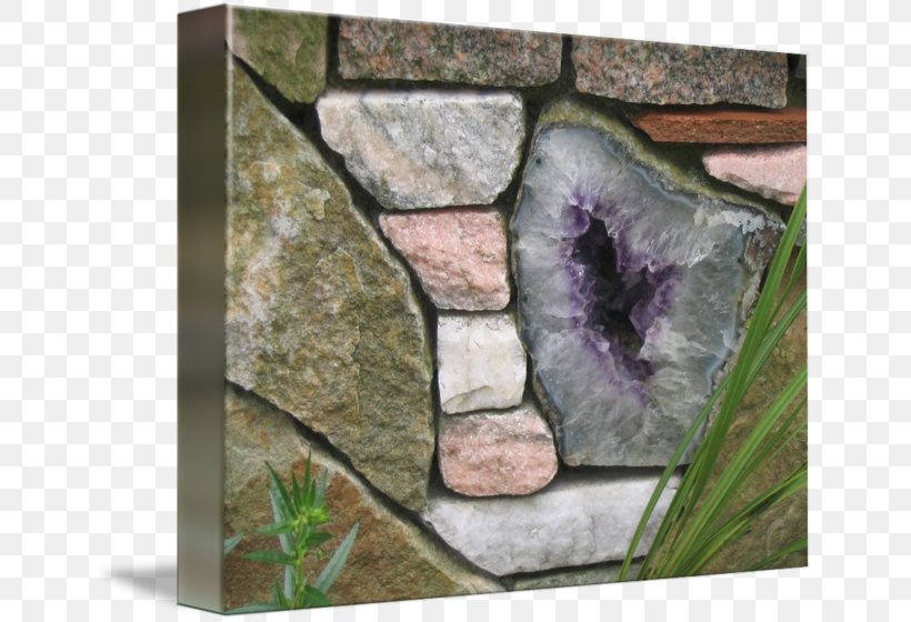 Stone Wall Geode Rock Brick, PNG, 650x560px, Stone Wall, Amethyst, Art, Brick, Garden Download Free