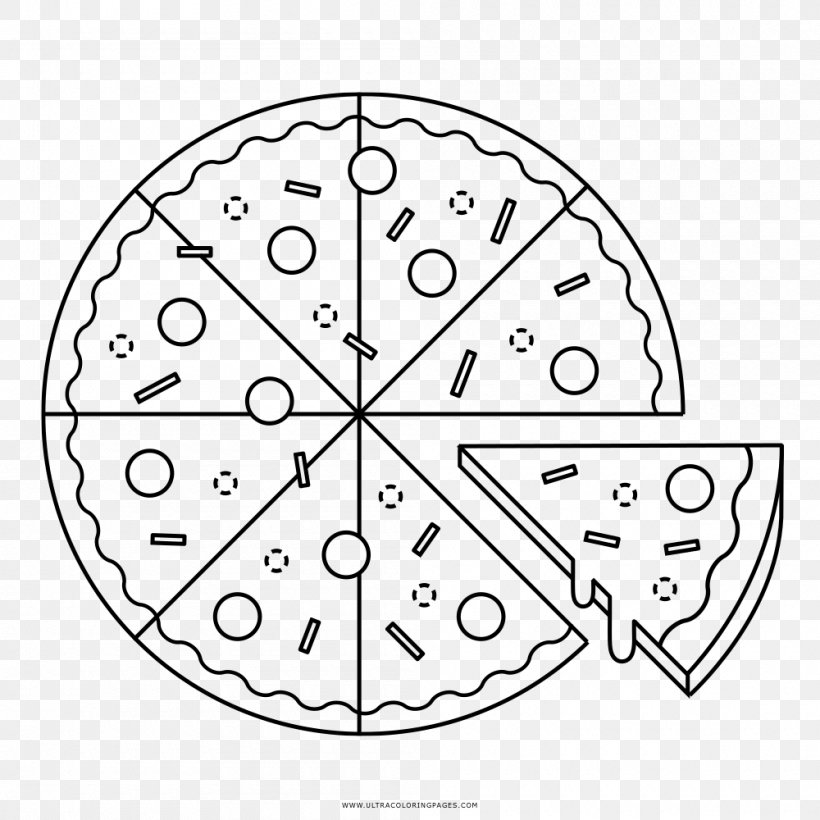Pizza Drawing Coloring Book Line Art Png 1000x1000px Pizza Area Ausmalbild Black And White Cartoon Download