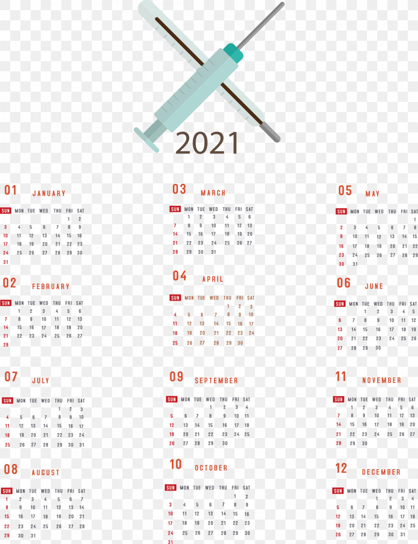 Printable 2021 Yearly Calendar 2021 Yearly Calendar, PNG, 2302x3000px, 2021 Yearly Calendar, Annual Calendar, Calendar System, Calendar Year, Computer Download Free