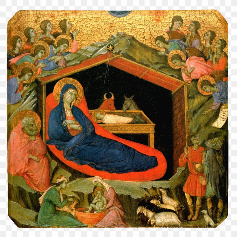 The Nativity With The Prophets Isaiah And Ezekiel Prophets. Isaiah Painting Nativity Of Jesus, PNG, 1250x1250px, Prophet, Art, Christmas Day, Duccio, Ezekiel Download Free