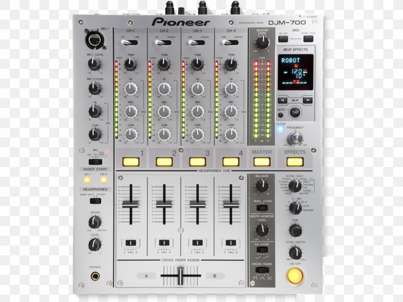 Audio Mixers DJ Mixer Pioneer DJM-700 Disc Jockey, PNG, 1024x768px, Watercolor, Cartoon, Flower, Frame, Heart Download Free