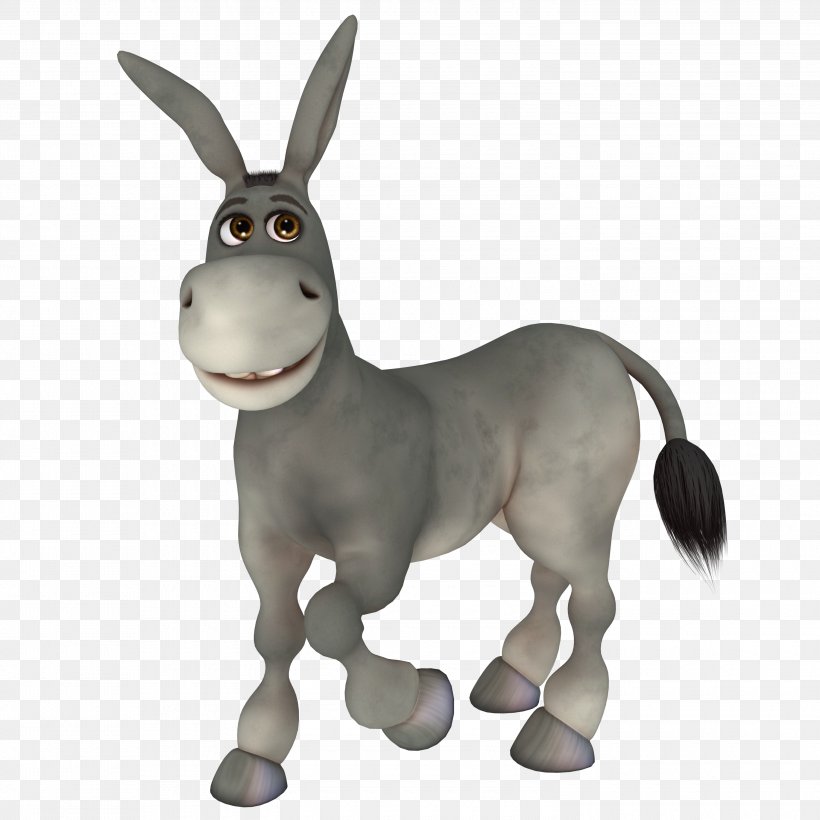 Donkey Mule Cartoon, PNG, 3000x3000px, Donkey, Animation, Cartoon, Horse, Horse Like Mammal Download Free