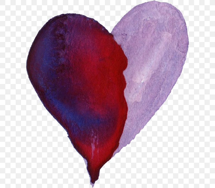 Watercolor Painting Purple Magenta Red, PNG, 622x716px, Watercolor Painting, Black, Heart, Ink, Magenta Download Free