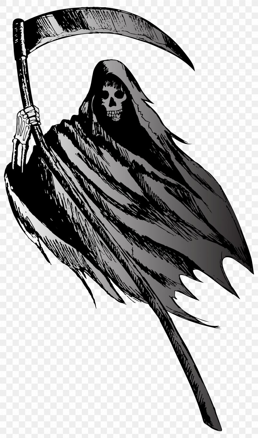 Death Grim Clip Art, PNG, 3742x6357px, Death, Art, Beak, Bird, Black And White Download Free