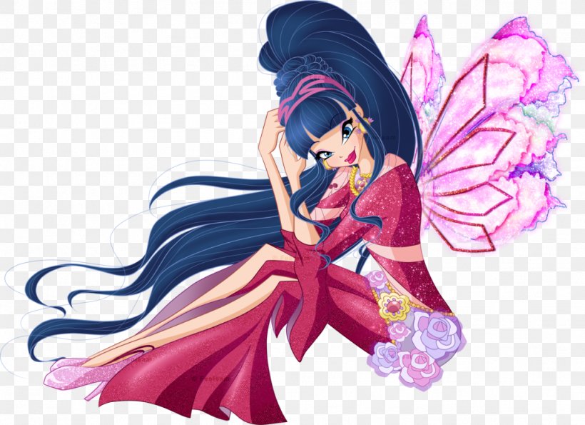 Musa Bloom Tecna Roxy Winx Club, PNG, 1024x744px, Watercolor, Cartoon, Flower, Frame, Heart Download Free