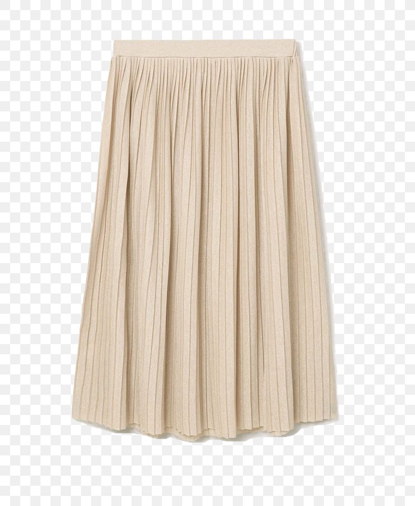 Skirt Pleat Mango Gold Textile, PNG, 680x1000px, Skirt, Beige, Fashion, Gold, Mango Download Free
