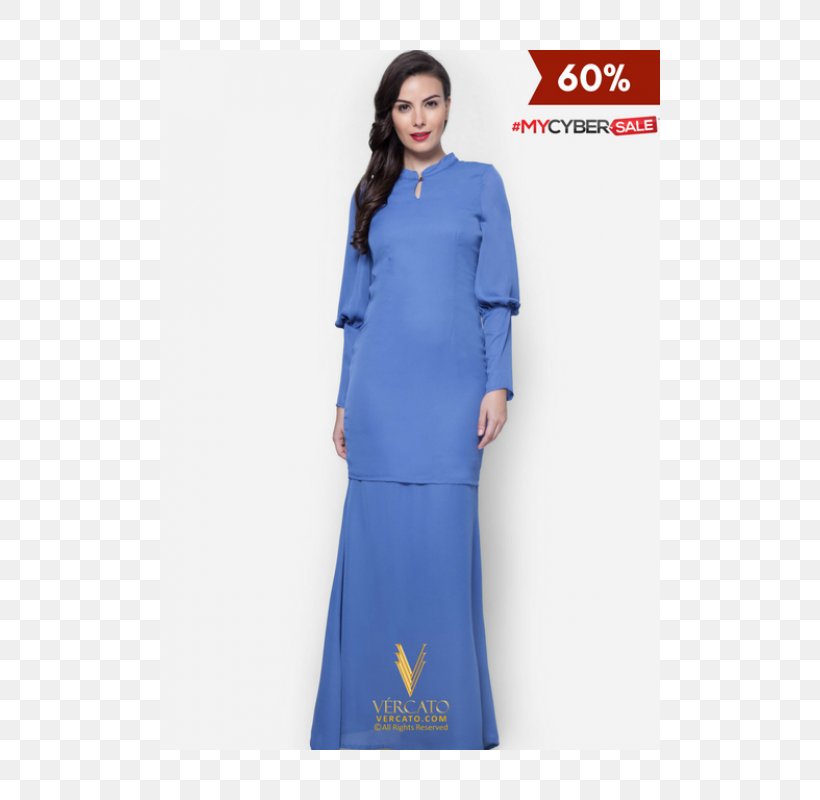 Robe Baju Kurung Sleeve Dress Formal Wear, PNG, 500x800px, Robe, Abaya, Baju Kurung, Baju Melayu, Blue Download Free