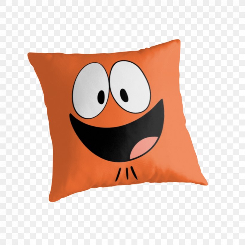 Throw Pillows Cushion Textile Cartoon, PNG, 875x875px, Pillow, Cartoon, Cushion, Material, Orange Download Free