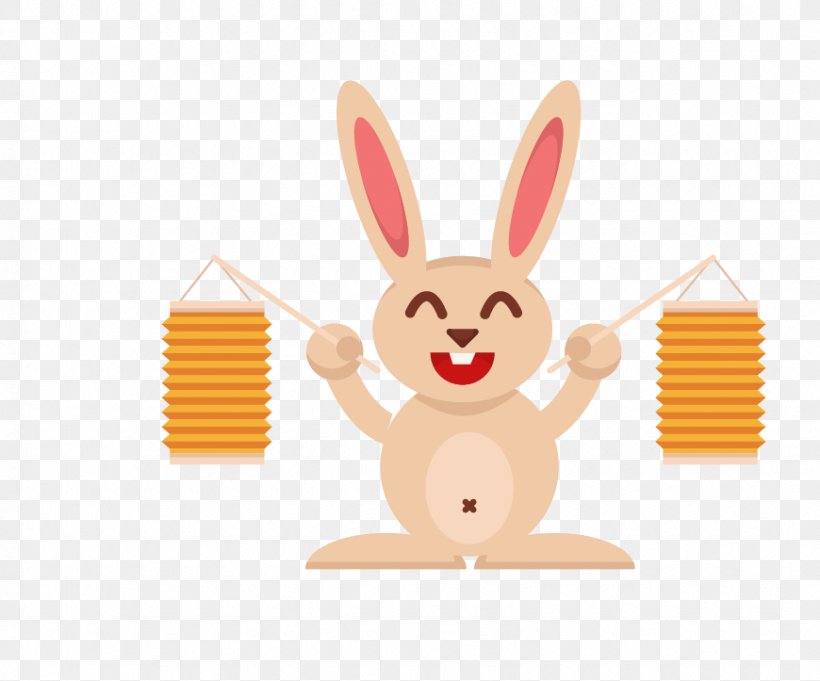 Easter Bunny Rabbit Cartoon, PNG, 870x723px, Easter Bunny, Cartoon, Food, Mammal, Midautumn Festival Download Free