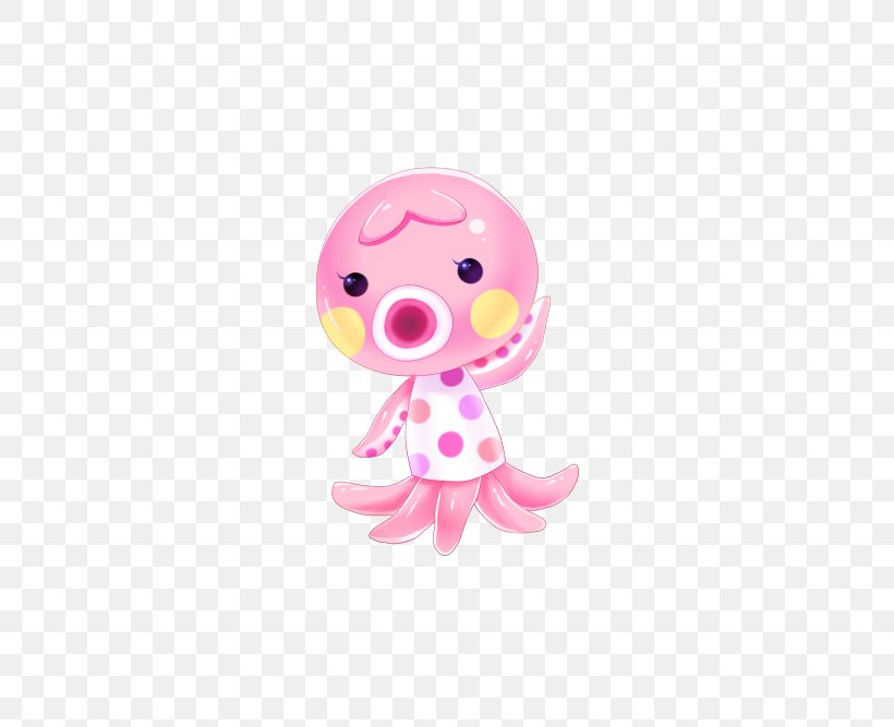 Octopus Pink M Figurine Toy Infant, PNG, 500x667px, Octopus, Baby Toys, Cephalopod, Figurine, Infant Download Free