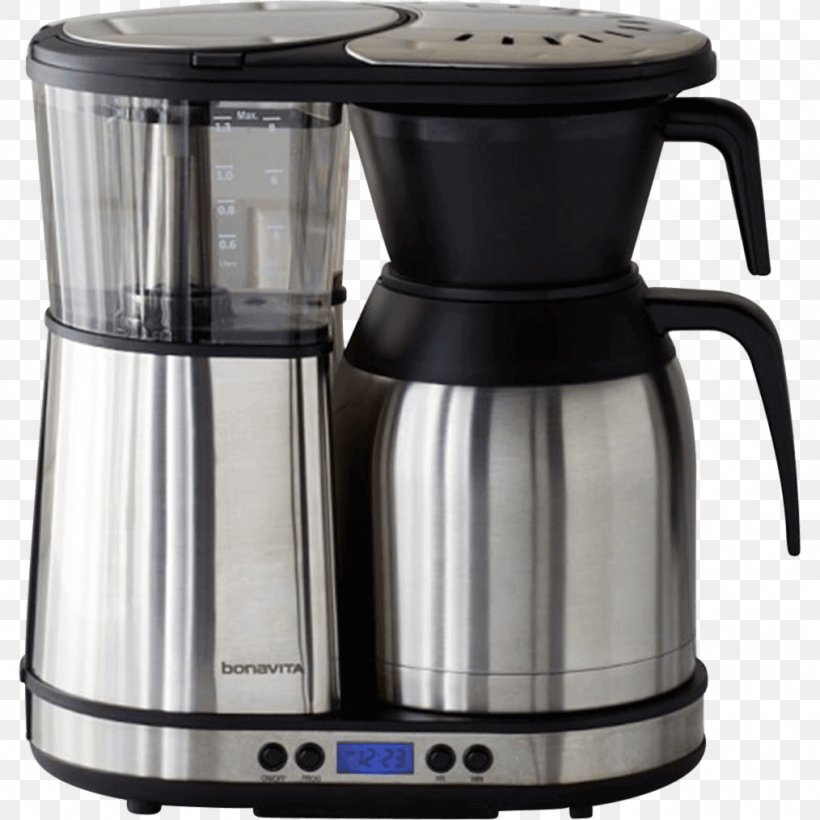Coffeemaker Carafe Blender Bonavita 8 Cup Coffee Maker, PNG, 1014x1014px, Coffee, Blender, Brewed Coffee, Carafe, Coffeemaker Download Free