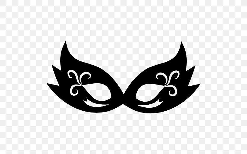 Mask Silhouette Masquerade Ball, PNG, 512x512px, Mask, Black, Black And White, Cat, Character Download Free
