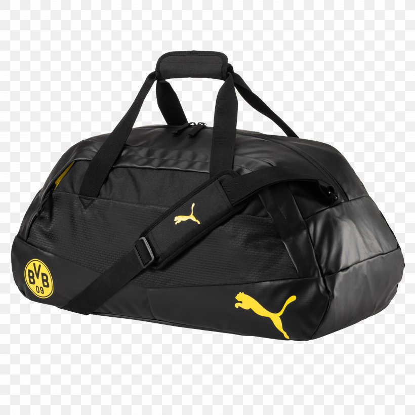 Borussia Dortmund Puma Bag Sport Holdall, PNG, 3606x3606px, Borussia Dortmund, Adidas, Automotive Exterior, Bag, Black Download Free