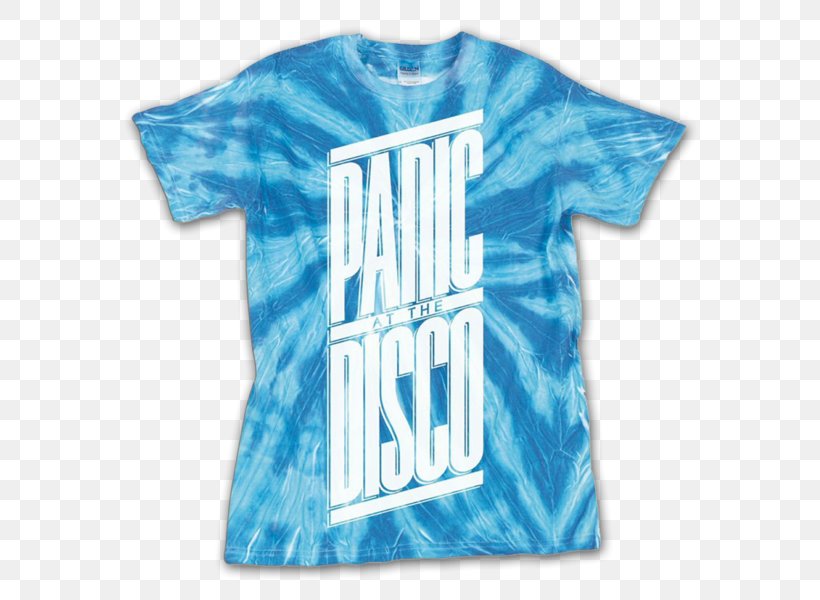 T-shirt Blue Tie-dye Panic! At The Disco, PNG, 600x600px, Tshirt, Active Shirt, Aqua, Blue, Brand Download Free