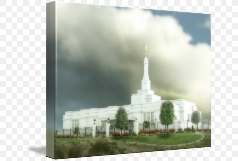 Reno Nevada Temple Gallery Wrap Place Of Worship Canvas Art, PNG, 650x554px, Gallery Wrap, Art, Building, Canvas, Cloud Download Free