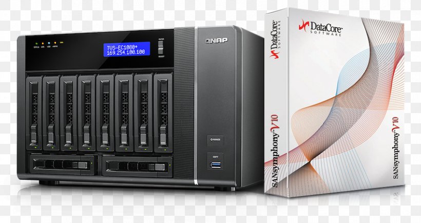 QNAP Systems, Inc. Network Storage Systems RAID Television Data Storage, PNG, 850x450px, Qnap Systems Inc, Data Recovery, Data Storage, Datacore Software, Electronic Device Download Free