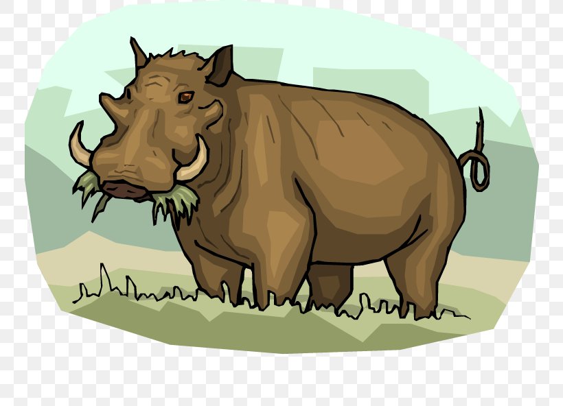 Common Warthog Clip Art, PNG, 750x592px, Common Warthog, Blog, Carnivoran, Cartoon, Cattle Like Mammal Download Free