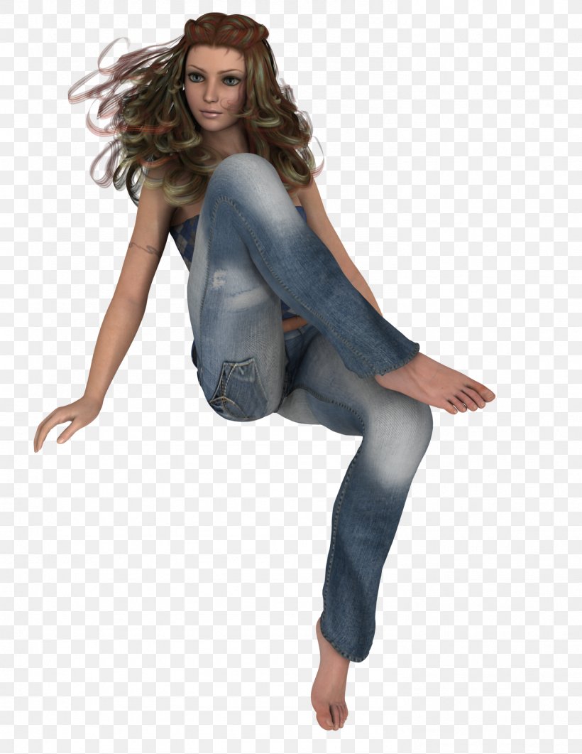 3D Modeling Jeans Woman Clip Art, PNG, 1483x1920px, Watercolor, Cartoon, Flower, Frame, Heart Download Free