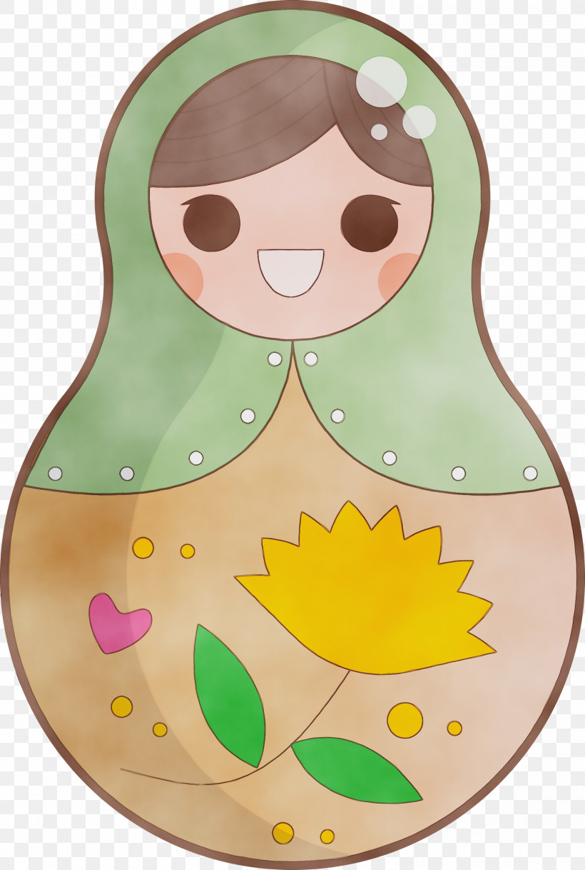 Green Cartoon, PNG, 2019x2999px, Colorful Russian Doll, Cartoon, Green, Paint, Watercolor Download Free