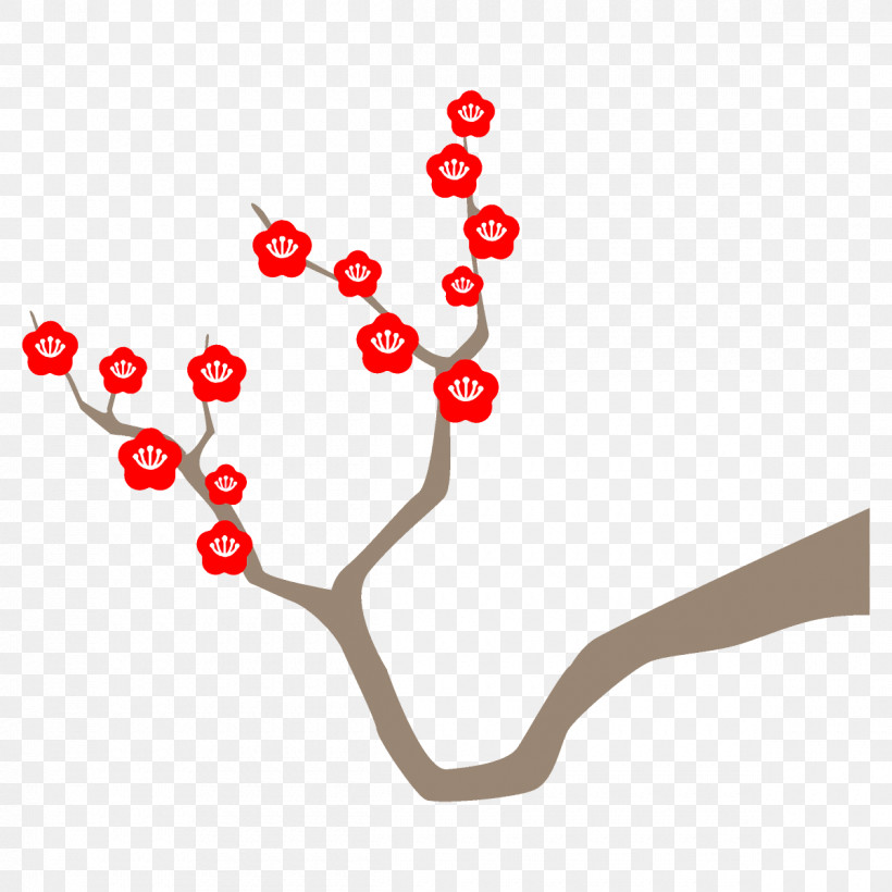 Plum Branch Plum Winter Flower, PNG, 1200x1200px, Plum Branch, Branch, Flower, Holly, Plant Download Free