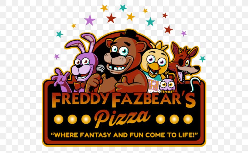 Freddy Fazbear's Pizzeria Simulator New York-style Pizza Five Nights At Freddy's Pizzaria, PNG, 573x506px, Pizza, Cartoon, Food, Funko, Logo Download Free