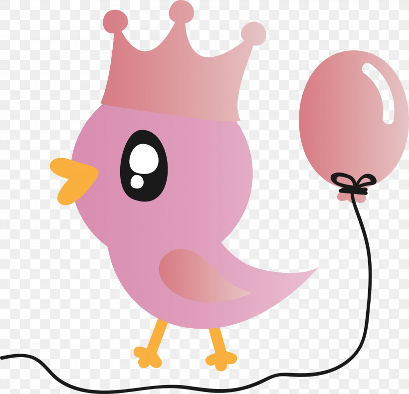 Pink Cartoon Bird, PNG, 3000x2893px, Cute Bird, Bird, Cartoon, Cartoon Bird, Pink Download Free