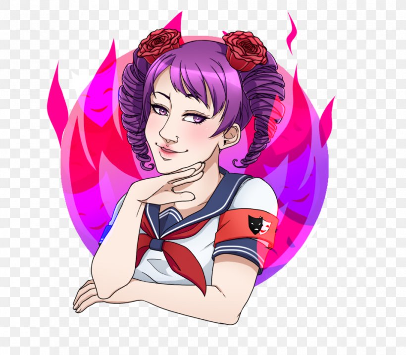 Kizana Yandere Simulator Legendary Creature Makhluk, PNG, 955x836px, Watercolor, Cartoon, Flower, Frame, Heart Download Free