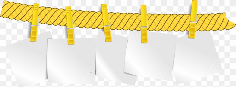 Paper Rope Color Yellow, PNG, 829x306px, Paper, Clothes Hanger, Color, Material, Paper Clip Download Free