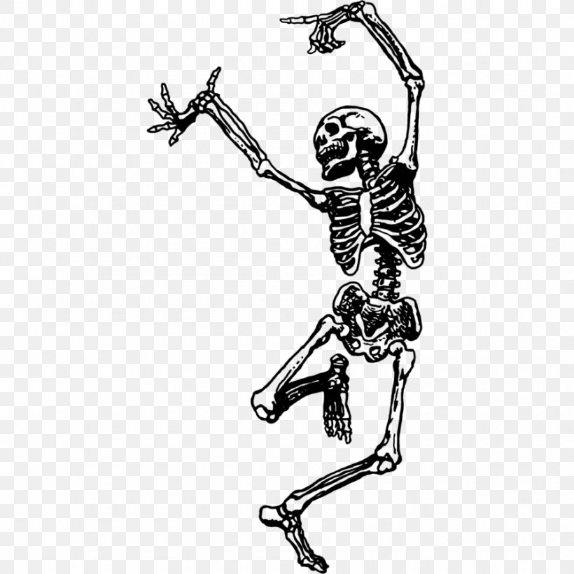 Human Skeleton Dance T-shirt, PNG, 894x894px, Human Skeleton, Animation, Arm, Art, Black And White Download Free