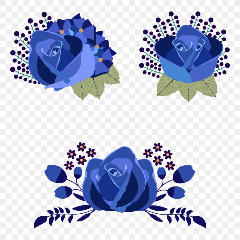 Blue Rose Beach Rose Flower Euclidean Vector, PNG, 1500x1500px, Blue Rose, Beach Rose, Blue, Cobalt Blue, Color Download Free