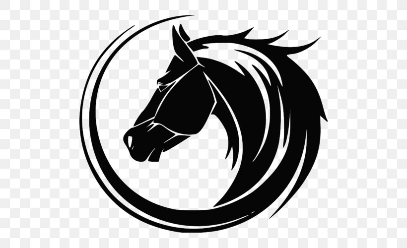 Horse Tattoo Clip Art, PNG, 500x500px, Horse, Artwork, Black, Black And White, Bridle Download Free