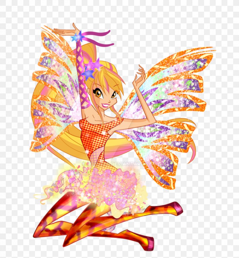 Stella Tecna Bloom YouTube Winx Club: Believix In You, PNG, 861x929px, Stella, Art, Bloom, Butterfly, Digital Art Download Free