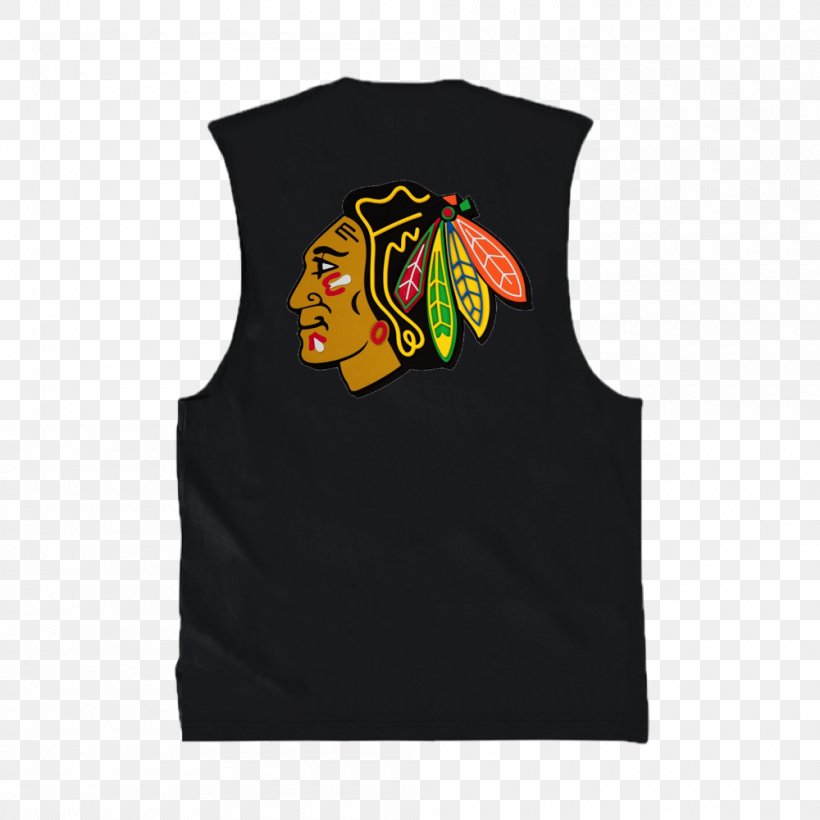 T-shirt Chicago Blackhawks National Hockey League Sleeveless Shirt, PNG, 1000x1000px, Tshirt, Active Tank, Black, Blanket, Bluza Download Free