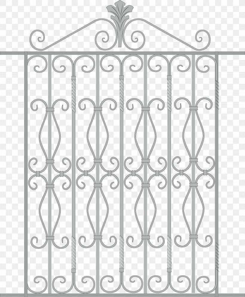 Iron Fence Euclidean Vector, PNG, 4686x5671px, Iron, Area, Artworks, Black And White, Fence Download Free