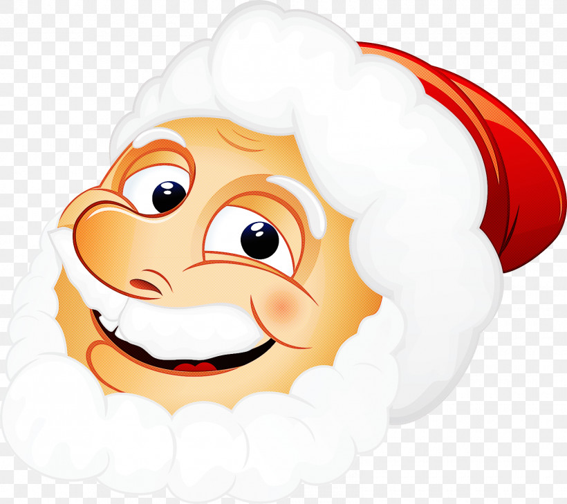 Santa Claus, PNG, 1600x1424px, Cartoon, Pleased, Santa Claus, Smile Download Free