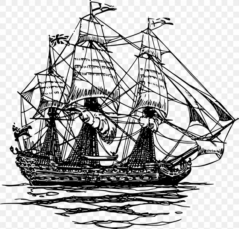 Ship Of The Line Sailing Ship Clip Art, PNG, 1280x1224px, Ship Of The Line, Baltimore Clipper, Barque, Black And White, Boat Download Free