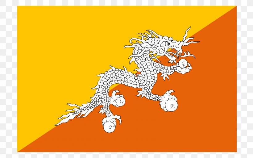 Flag Of Bhutan National Flag Flags Of Asia, PNG, 1600x1000px, Bhutan, Art, Eureka Flag, Fictional Character, Flag Download Free