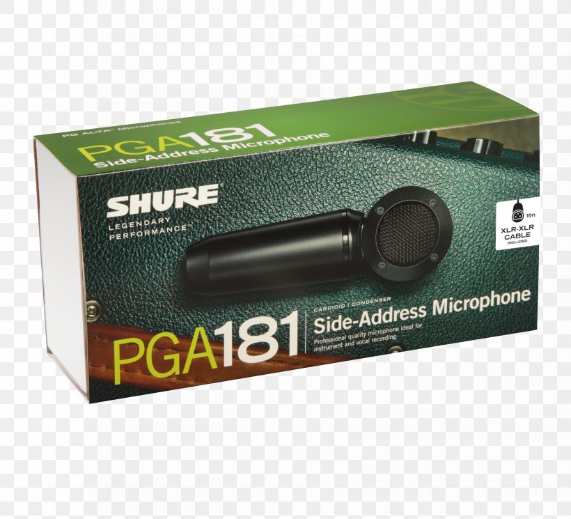 Microphone XLR Connector Shure PGA181-XLR Condensatormicrofoon, PNG, 3300x3000px, Microphone, Audio, Capacitor, Cardioid, Condensatormicrofoon Download Free