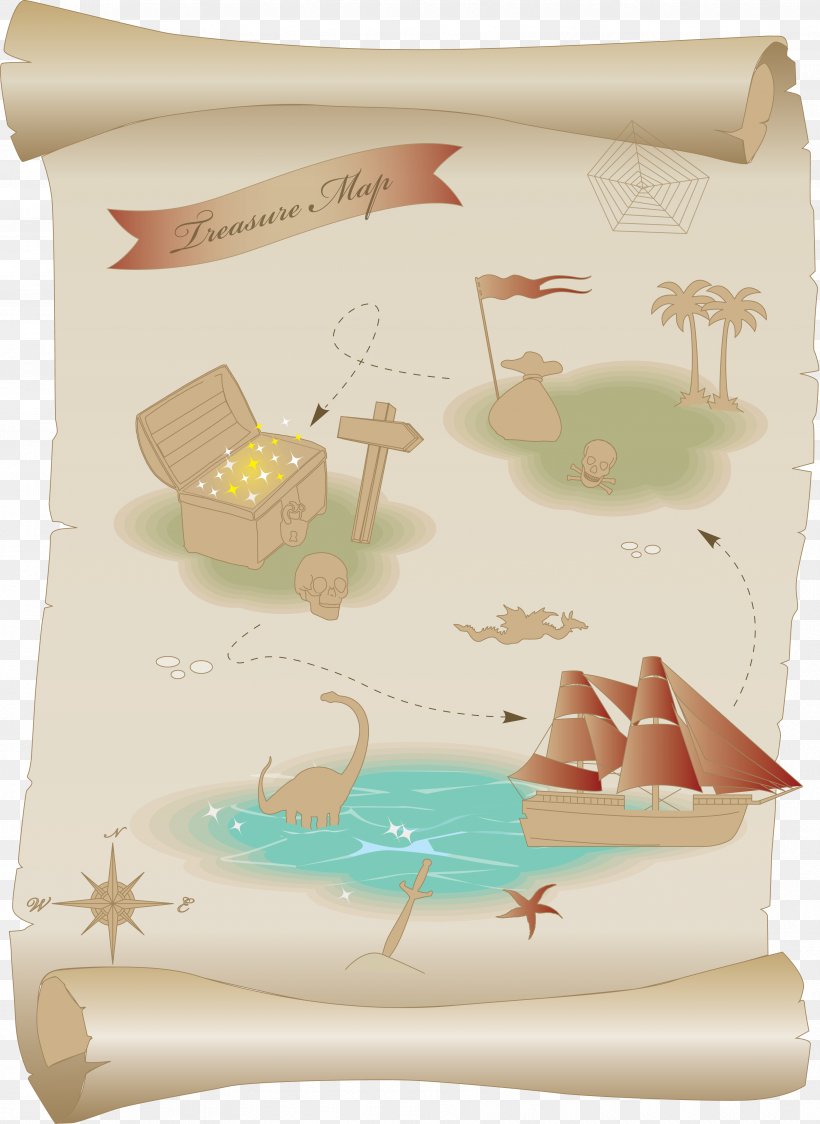 Paper Treasure Map Clip Art, PNG, 3549x4867px, Paper, Cushion, Drawing, Geography, Map Download Free